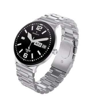 Men Fashion Sports Functional Smart watch Quartz Digital Watch GARETT Quantum Glow Silver steel Black Dial 43mm image 11