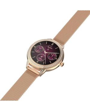 Women Fashion Sports Functional Smart watch Quartz Digital Watch GARETT Stella Rose Gold Mesh Steel Schwarz Dial 38mm image 8