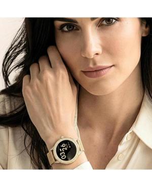 Women Fashion Sports Functional Smart watch Quartz Digital Watch GARETT Stella Gold Mesh Steel Schwarz Dial 38mm image 1