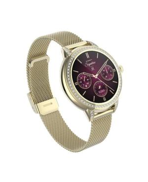 Women Fashion Sports Functional Smart watch Quartz Digital Watch GARETT Stella Gold Mesh Steel Schwarz Dial 38mm image 9