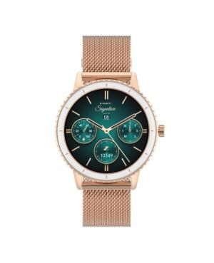 Women Fashion Sports Functional Smart watch Quartz Digital Watch GARETT Grace Rose Gold Mesh Stee Schwarz Dial 38mm