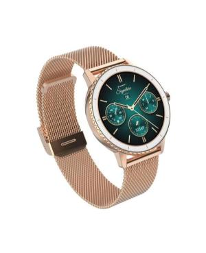 Women Fashion Sports Functional Smart watch Quartz Digital Watch GARETT Grace Rose Gold Mesh Stee Black Dial 38mm image 10