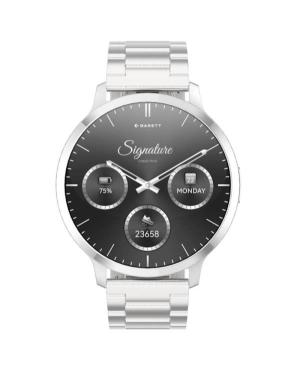 Mężczyźni Moda sportowy Funkcjonalny Smart Zegarek kwarcowy cyfrowe Zegarek GARETT Edge Silver Steel Czarny Wybierz 49mm
