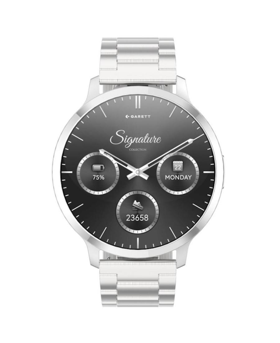 Mężczyźni Funkcjonalny Moda Smart Zegarek sportowy kwarcowy cyfrowe Zegarek GARETT Edge Silver Steel Czarny Wybierz 49mm