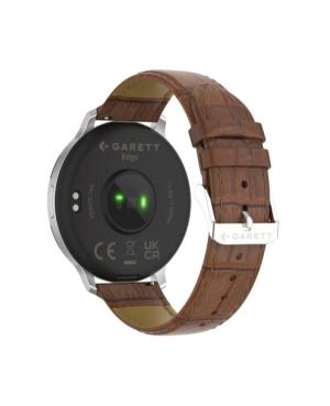 Men Fashion Smart watch Sports Functional Quartz Digital Watch GARETT Edge Silver Steel Black Dial 49mm image 3