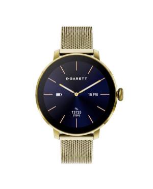 Women Fashion Sports Functional Smart watch Quartz Digital Watch GARETT Muse Mesh Gold Schwarz Dial 38mm