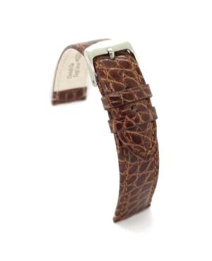 Watch Strap Diloy 430.03.20 Genuine Crocodile Leather Brown 20 mm