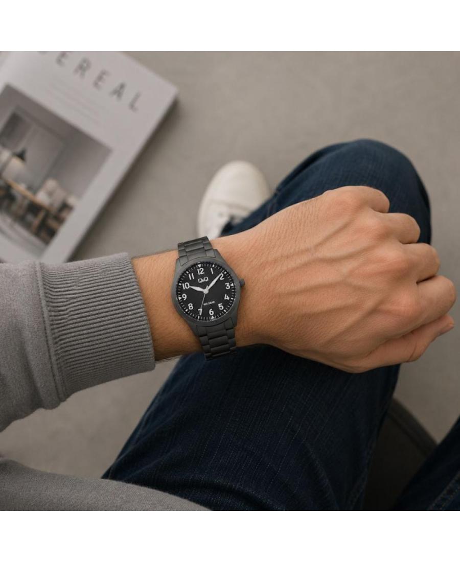 ᐈ Buy Men Classic Japan Quartz Analog Watch Q&Q Q76B-001PY Black