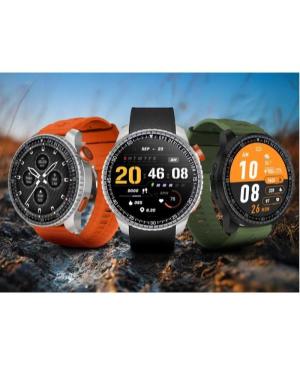 Vyriškas Sportinis Su funkcijomis Kvarcinis, Šveicariškas RONDA Kvarcinis Digital Watch GARETT Compass GPS Silver Juodas Dial 47 image 4