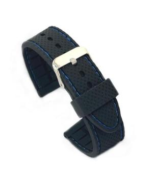 Watch Strap Diloy SBR22.52.20 Silicone Black Silikonas Juoda 20 mm