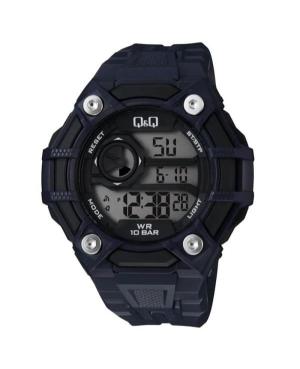 Vyriškas Sportinis Japoniškas Kvarcinis Digital Watch Timer Q&Q G18A-004Y Silver color Dial 52mm