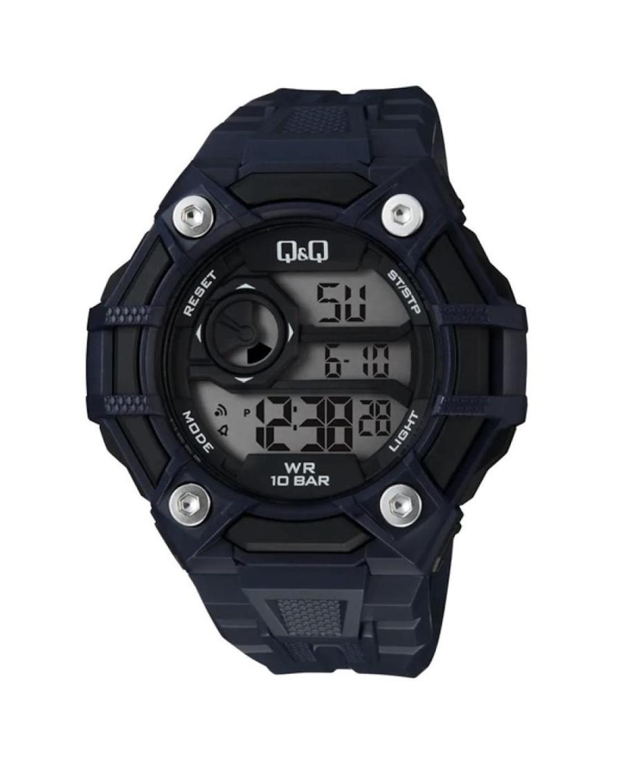 Men Sports Japan Quartz Digital Watch Timer Q&Q G18A-004Y Silver color Dial 52mm