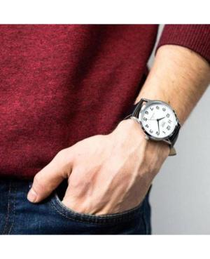 Vyriškas Klasikinis Japoniškas Kvarcinis Rodyklinis Watch Q&Q C214J304Y Balta Dial 40mm image 3