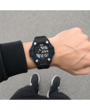 Men Sports Japan Quartz Digital Watch Timer Q&Q G18A-003Y Silver color Dial 52mm image 1