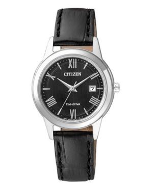 Moteriškas Japoniškas Elektroninis, Solar Rodyklinis Watch CITIZEN FE1081-08E Juodas Dial 30mm
