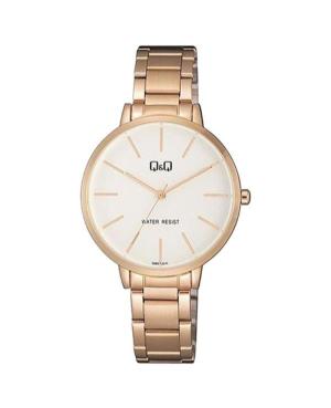 Women Classic Japan Quartz Analog Watch Q&Q QB57J011Y Silver Dial 36mm