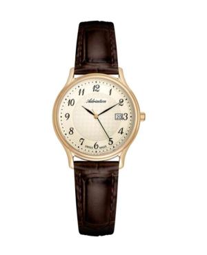Kobiety Classic Analog Szwajcar kwarcowy Zegarek ADRIATICA Złoty kolor Wybierz 30mm A3000.1221Q