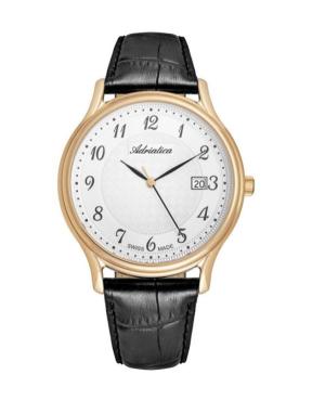 Men Classic Analog Swiss Quartz Watch ADRIATICA Silver Dial 40mm A8000.1223Q