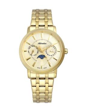 Women Classic Analog Swiss Quartz Watch ADRIATICA Gold color Dial 35mm A3808.1111QF