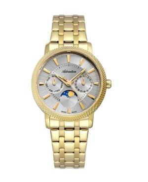 Women Classic Analog Swiss Quartz Watch ADRIATICA Silver color Dial 35mm A3808.1117QF