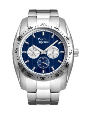 Men Classic Analog Quartz Watch PIERRE RICAUD Blue Dial 47mm P89282.5115QF