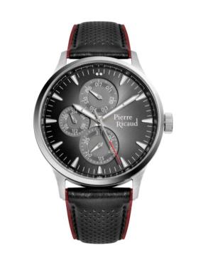 Men Classic Analog Quartz Watch PIERRE RICAUD Silver color Dial 44mm P60032.5217QF