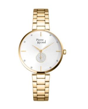 Moteriškas Classic Analog Kvarcinis Watch PIERRE RICAUD Sidabras Dial 35mm P22066.1193Q