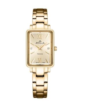 Moteriškas Classic Analog Swiss Kvarcinis Watch APPELLA Gold color Dial L50022.1161DQ