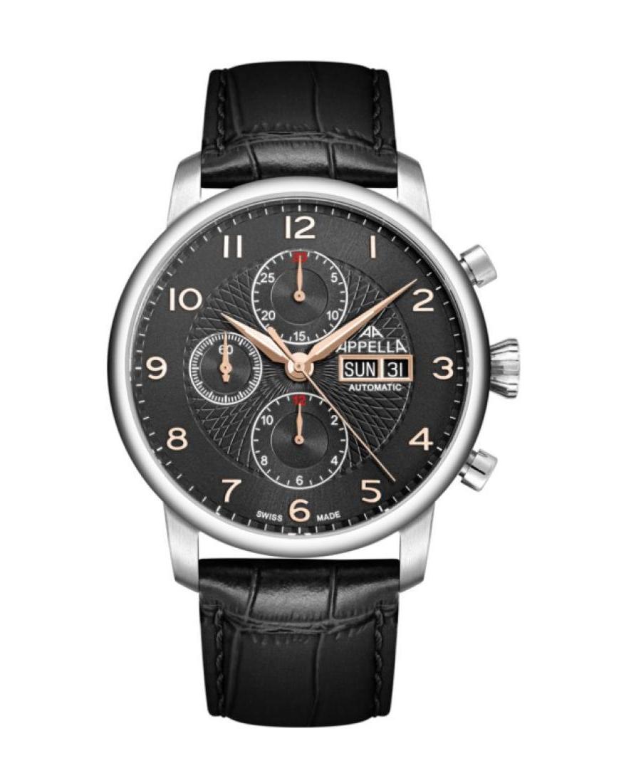 Men Classic Analog Luxury Swiss Watch APPELLA Černá Dial L70010.52R6ACH