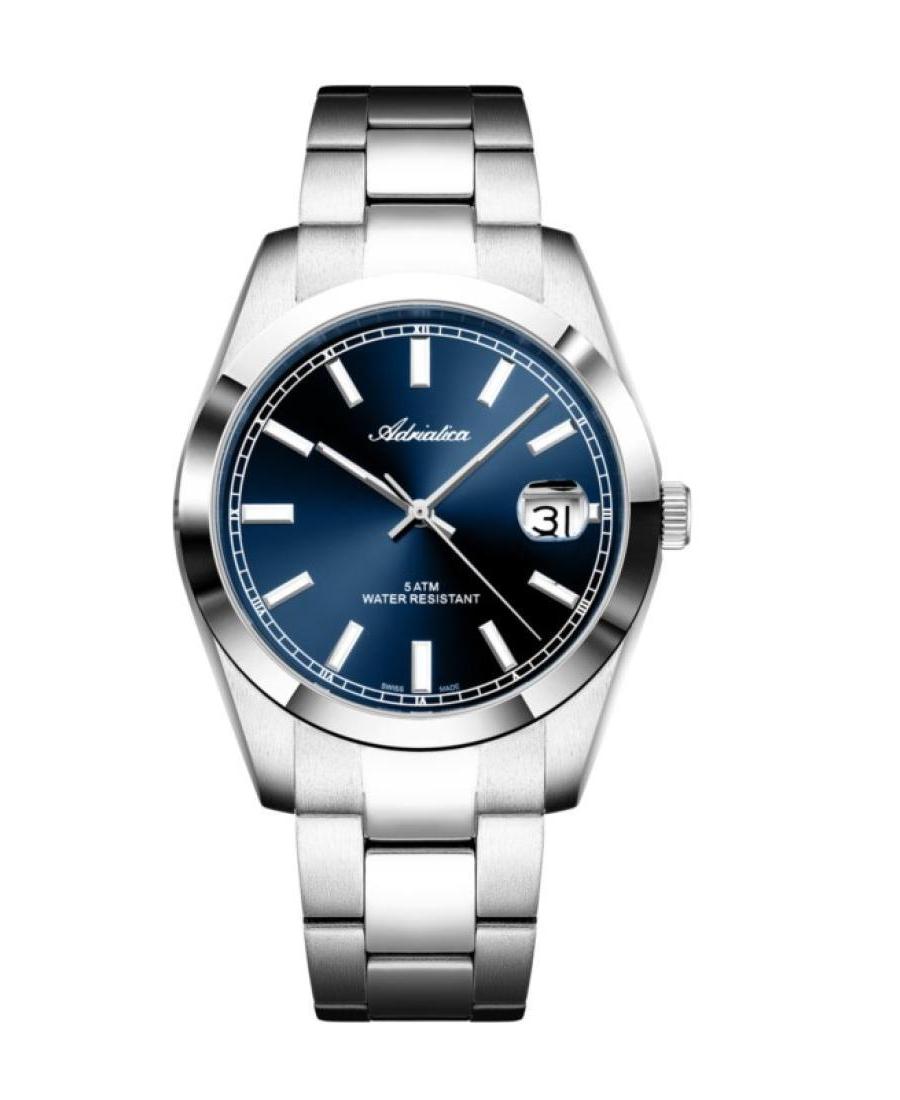 Mężczyźni Classic Analog Szwajcar kwarcowy Zegarek ADRIATICA Niebieska Wybierz 40mm A1302.5115Q