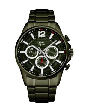 Men Classic Analog Quartz Watch PIERRE RICAUD Grün Dial 45mm P97040.I150QF