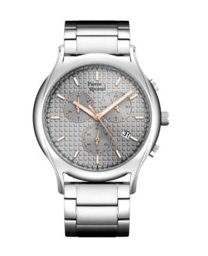 Men Classic Analog Watch Chronograph PIERRE RICAUD Silver color Dial 43mm P91099.51R7CH