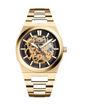 Men Classic Analog Luxury Swiss Automatic Watch Skeleton ADRIATICA Black Dial 40mm A8326.1116SA