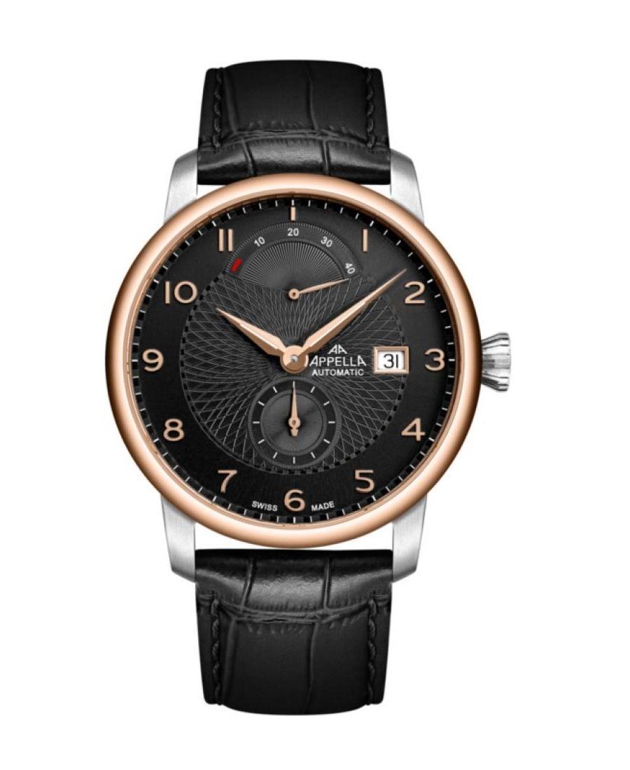 Men Classic Analog Luxury Swiss Automatic Watch APPELLA Schwarz Dial 43mm L70010.R226PA