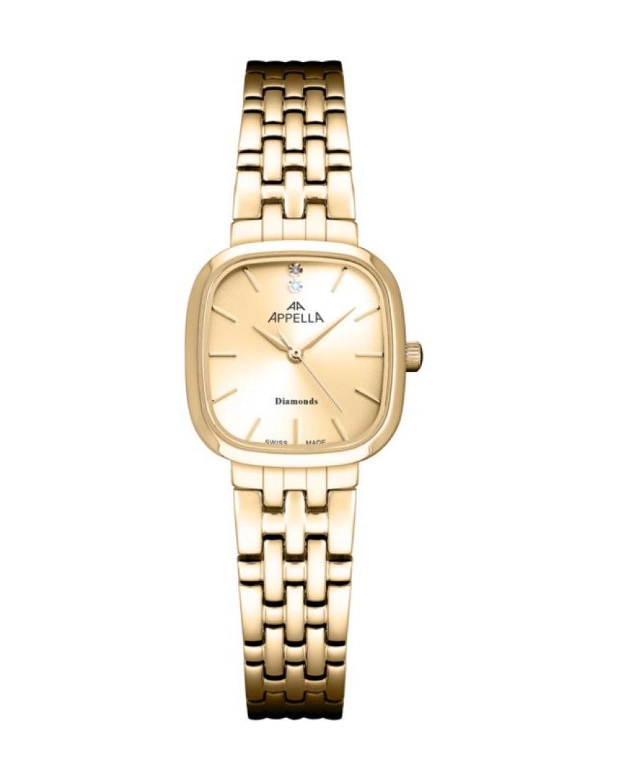 Women Classic Analog Swiss Quartz Watch APPELLA Gold color Dial L50030.1111DQ