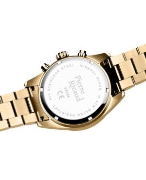 Men Classic Analog Watch Chronograph PIERRE RICAUD Gold color Dial 40mm P97045.1111CH image 3