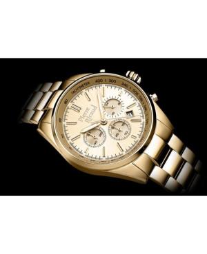 Men Classic Analog Watch Chronograph PIERRE RICAUD Gold color Dial 40mm P97045.1111CH image 4