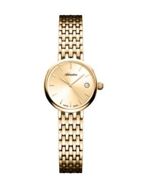 Women Classic Analog Swiss Quartz Watch ADRIATICA Gold color Dial 26mm A3848.1111Q