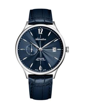 Mężczyźni Classic Analog Szwajcar automatyczny Zegarek ADRIATICA Niebieska Wybierz 41mm A1230.5255A