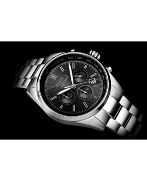Mężczyźni Classic Analog Zegarek Chronograf PIERRE RICAUD Czarny Wybierz 40mm P97045.5114CH image 4