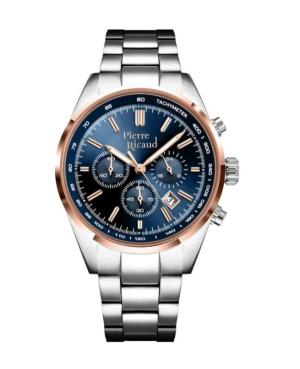 Mężczyźni Classic Analog Zegarek Chronograf PIERRE RICAUD Niebieska Wybierz 40mm P97045.R1R5CH