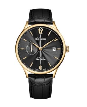 Men Classic Analog Swiss Automatic Watch ADRIATICA Černá Dial 41mm A1230.1254A