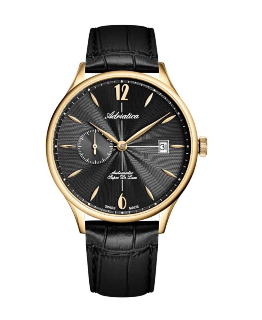 Vyriškas Classic Analog Swiss Kvarcinis - elektroninis, Solar Watch ADRIATICA Juodas Dial 41mm A1230.1254A