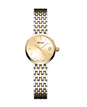 Women Classic Analog Swiss Quartz Watch ADRIATICA Gold color Dial 26mm A3848.2111Q
