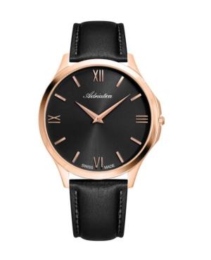 Women Classic Analog Swiss Quartz Watch ADRIATICA Schwarz Dial 42mm A8241.9266Q