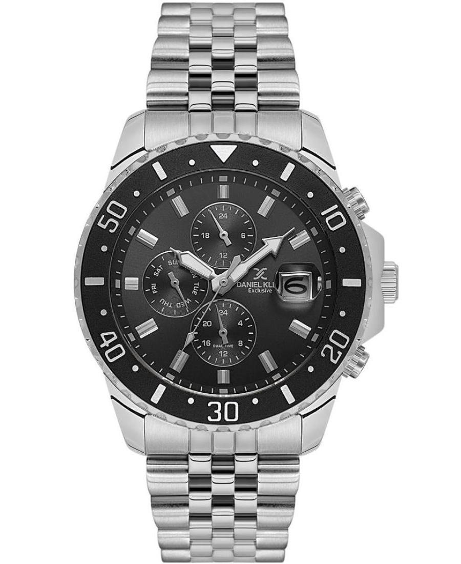 Vyriškas Klasikinis Kvarcinis Rodyklinis Watch DANIEL KLEIN DK.1.14243-2 Juodas Dial 7mm