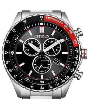 Men Sports Japan Eco-Drive Analog Watch Chronograph CITIZEN AT2566-88E Black Dial 41.5mm image 5