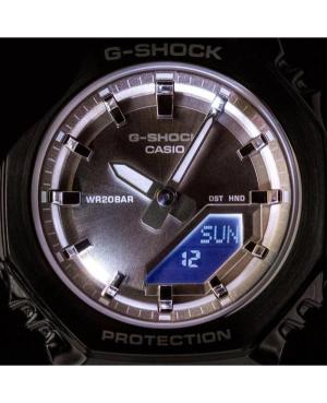 Women Sports Functional Diver Japan Quartz Analog Watch Alarm CASIO GM-S2110-1A7ER G-Shock Silver Dial 40.5mm image 9
