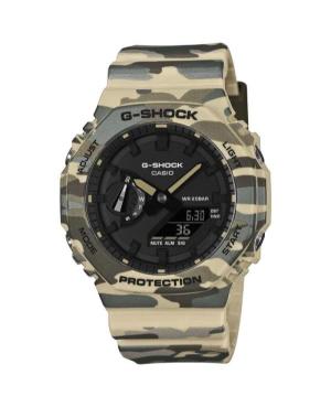 Men Sports Functional Diver Japan Quartz Digital Watch Timer CASIO GA-2100CM-5AER G-Shock Black Dial 45mm