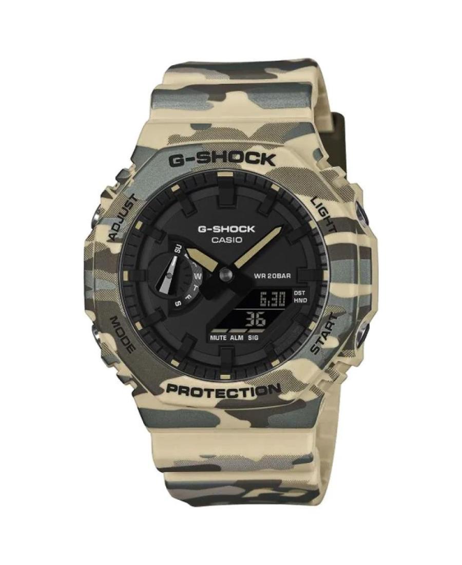 Men Sports Functional Diver Japan Quartz Digital Watch Timer CASIO GA-2100CM-5AER G-Shock Černá Dial 45mm